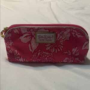 Lilly Pulitzer Pink Floral Cosmetic Bag